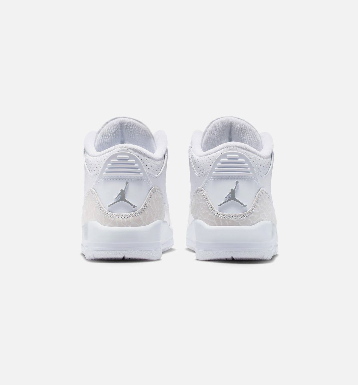 Air Jordan 3 Retro Preschool Sneakers – White/Metallic Silver