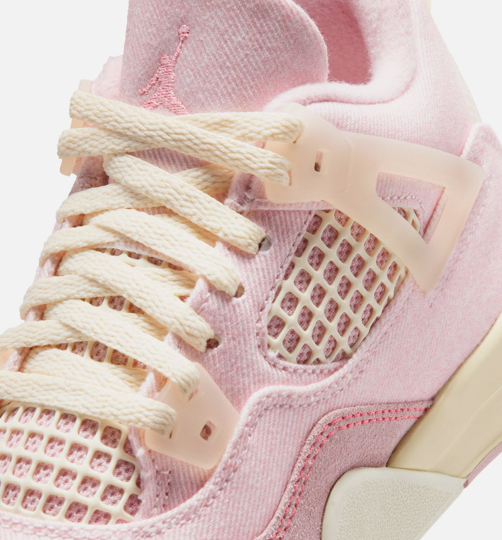 Air Jordan 4 Retro Preschool Sneakers – Pink Pearl/Iced Carmine