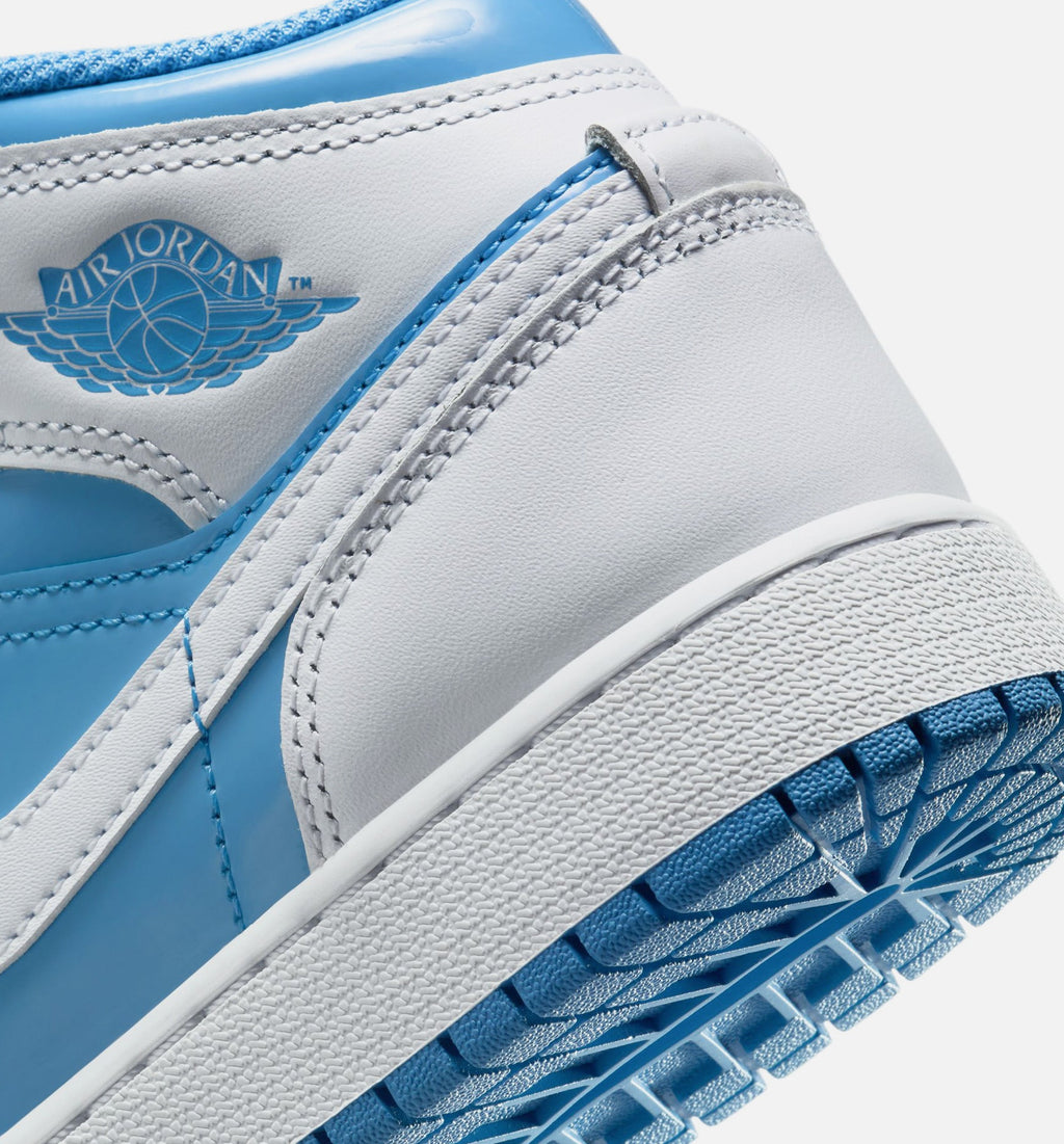 Air Jordan 1 Mid Grade School Sneakers – White/Legend Blue