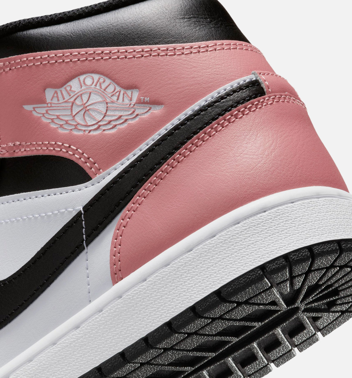 Air Jordan 1 Mid Men's Sneakers – White/Rust Pink/Black