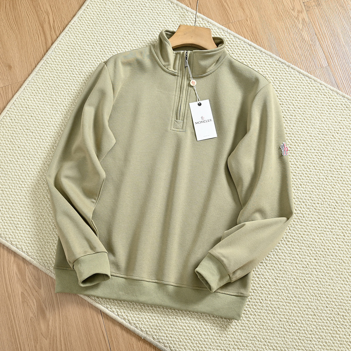 Moncler Men's Half-Zip Stand Collar Sweatshirt – 2025 Spring Collection