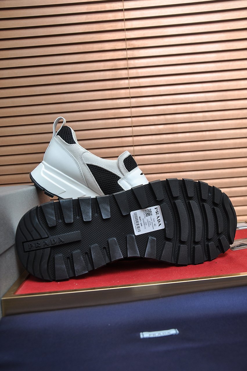 Prada Color-Block Mesh Sneakers