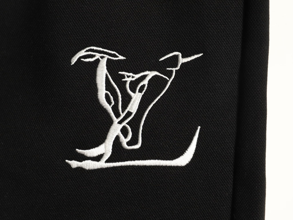 Louis Vuitton Dual-Logo Drawstring Shorts - Black